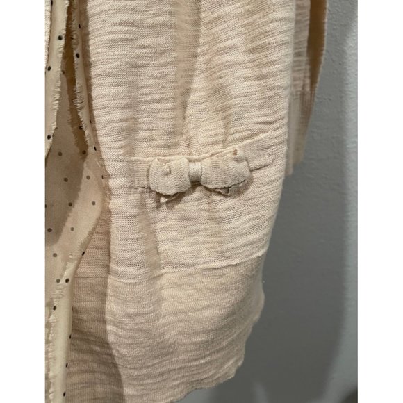 LC LAUREN CONRAD Tan Bows Cardigan - Picture 4 of 5